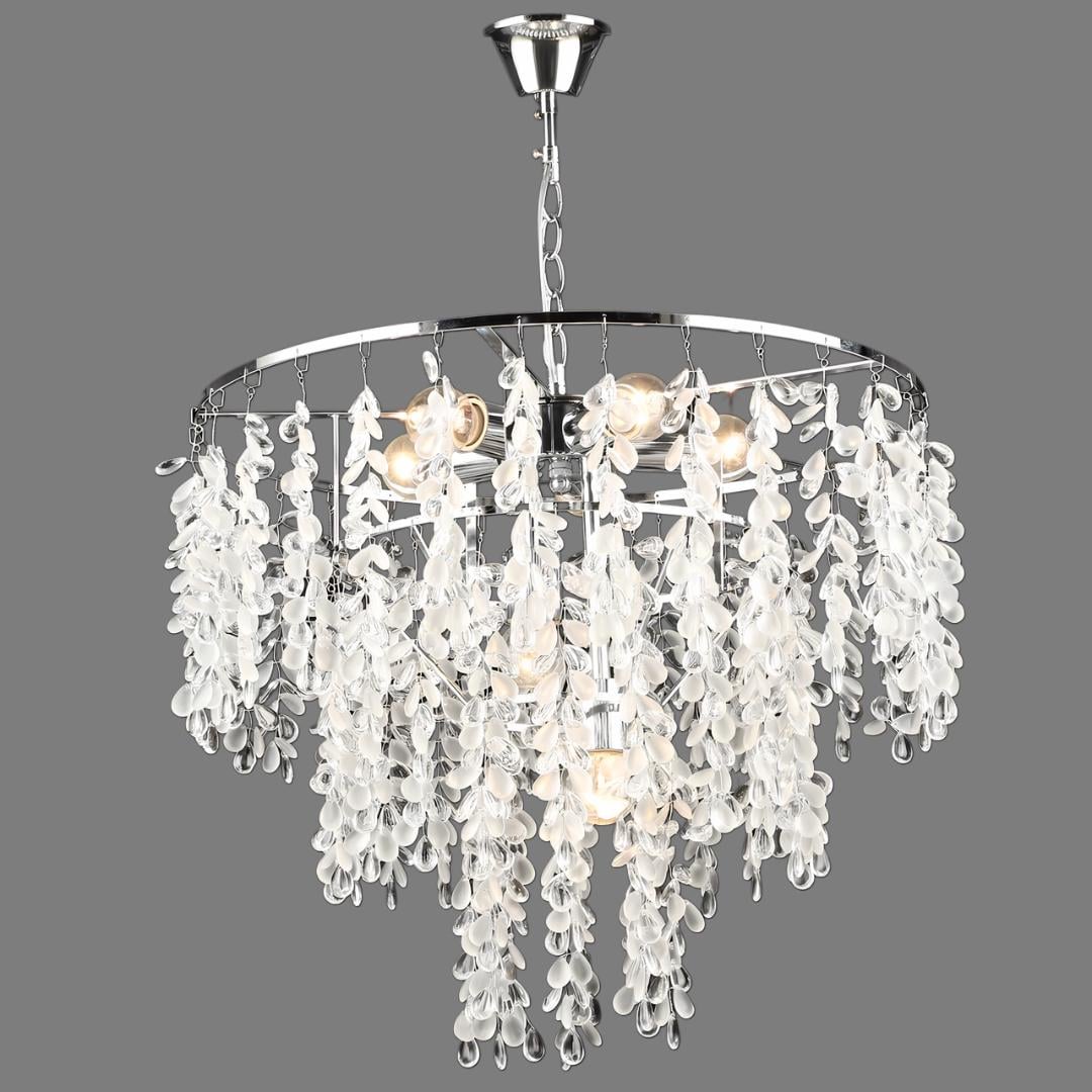 Люстра Valeso с хрустальным декором под семь ламп Е27 Хром (S2477/7)