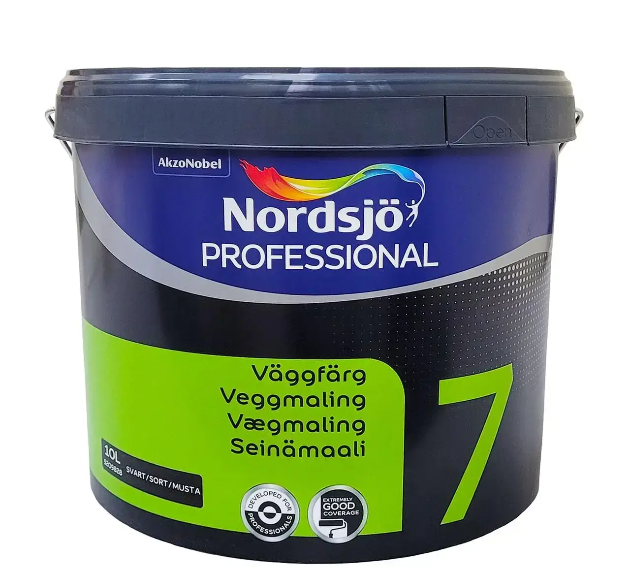 Краска для стен и потолка латексная Sadolin Professional 7 матовая Svart 10 л Черный (2889951584)