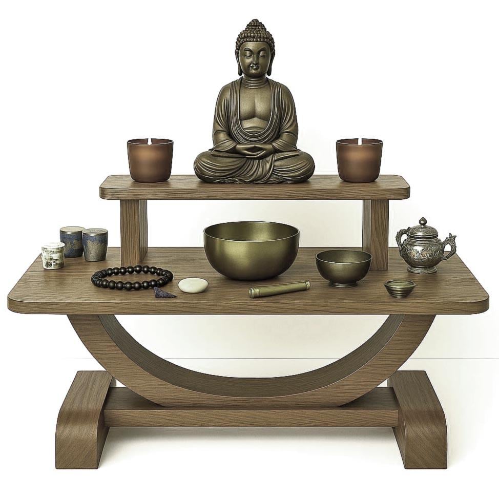 Алтарь для медитации из дерева Пареви Палисандр (ЛАТ-009602)