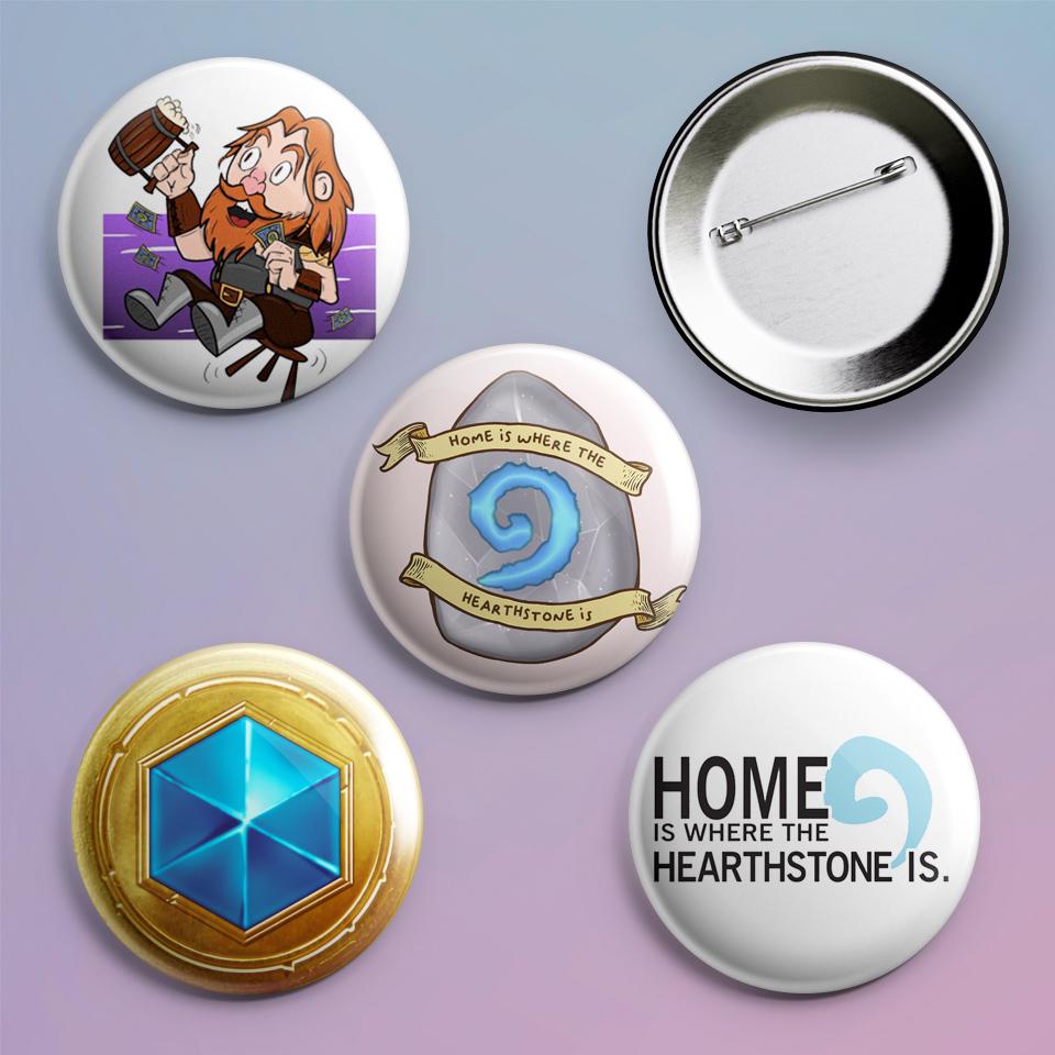 Значки на рюкзак с принтом игры Hearthstone 4 шт.