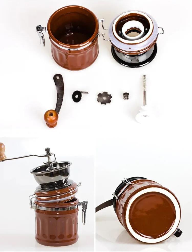 Кофемолка ручная Ретро с регулировкой помола керамическая (571) - фото 5