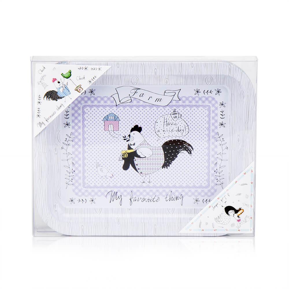 Набір великодніх підносів Elisey Півень та курка металевий 6 шт. 20,5 см Різнокольоровий (132-81-8909-011) - фото 3 Набір великодніх підносів Elisey Півень та курка металевий 6 шт. 20,5 см Різнокольоровий (132-81-8909-011) - фото 3