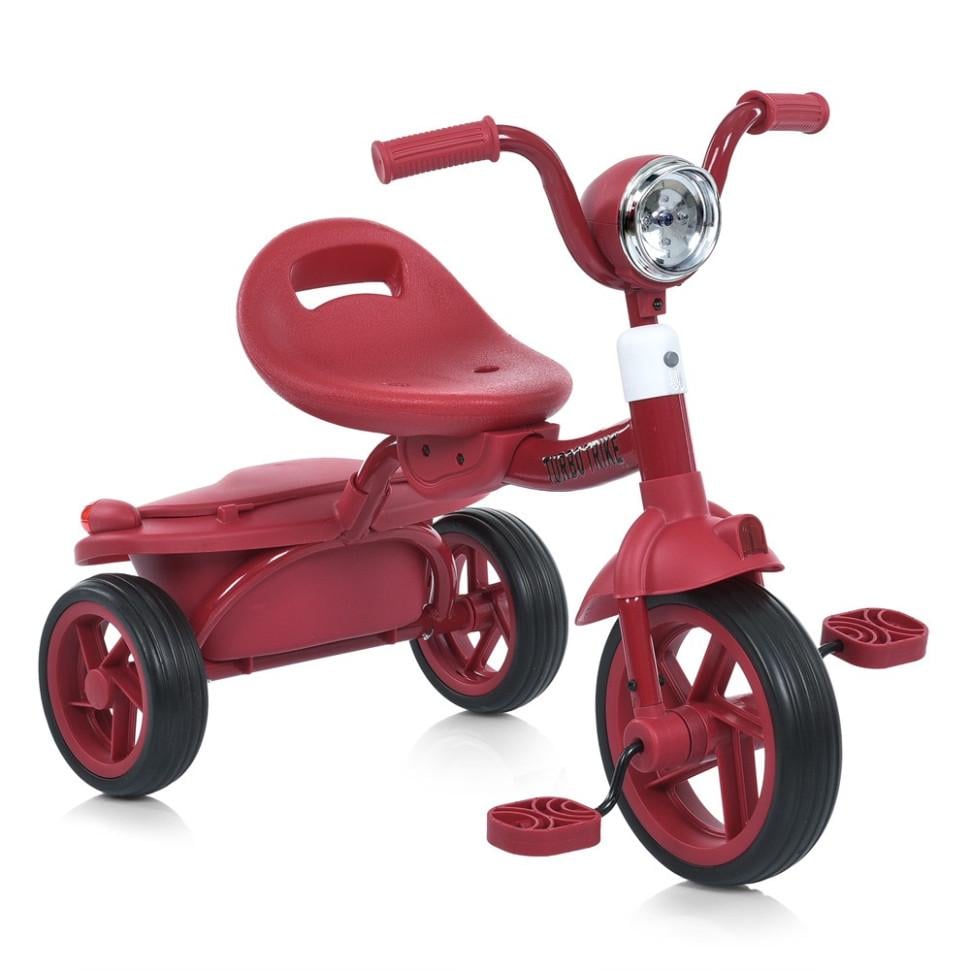 Детский велосипед TURBOTRIKE трехколесный музыка свет EVA колеса 8" Красный (DR-171-A-95)