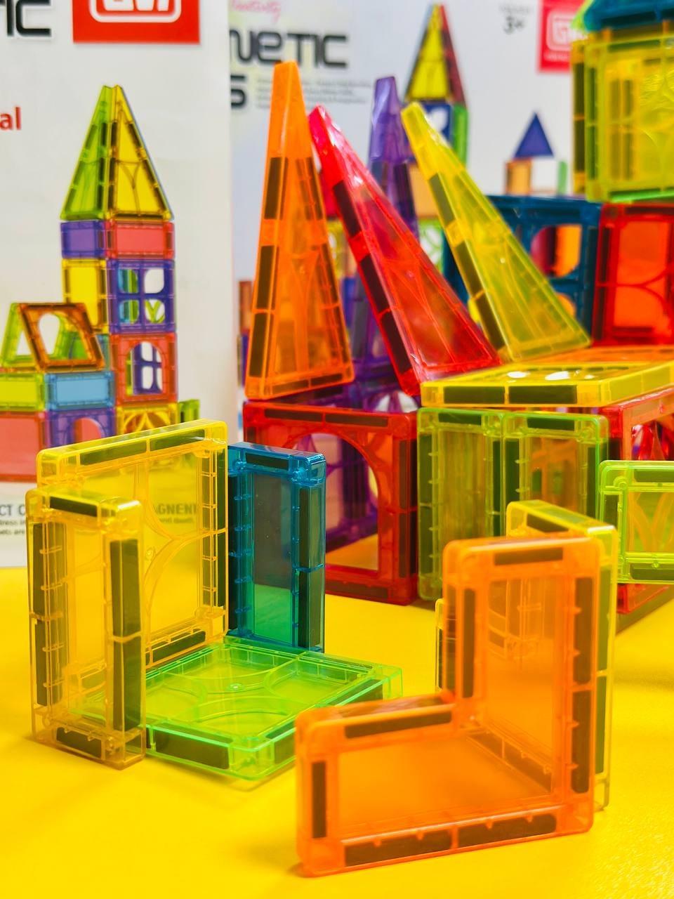 Конструктор детский магнитный 62 эл. для девочки и мальчика от 3 лет (2774253333) - фото 3 Конструктор детский магнитный 62 эл. для девочки и мальчика от 3 лет (2774253333) - фото 3