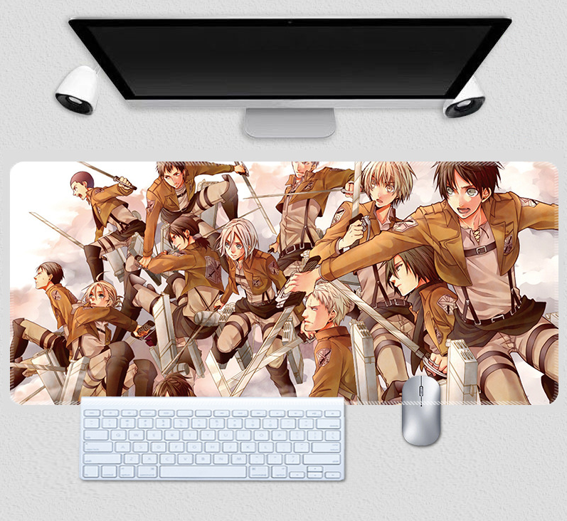 Коврик для мышки с Аниме принтом Attack on Titan 800х300х3 мм (0637)