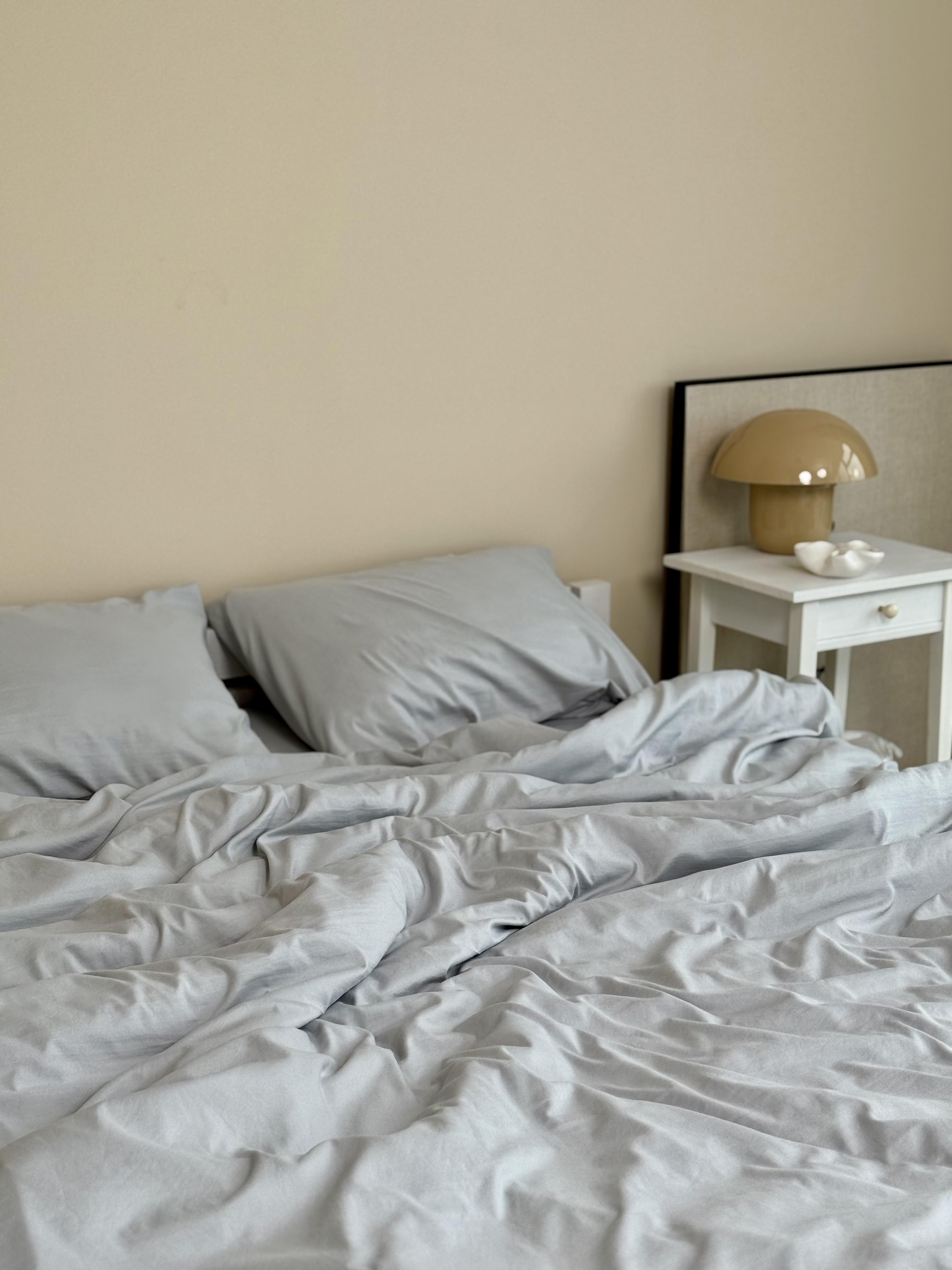 Комплект постельного белья Тень сатин семейный/наволочки 50х70/70х70 см Серый (6899) - фото 3