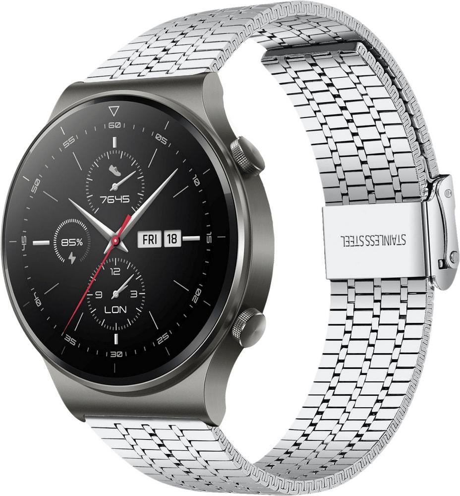 Браслет металлический Counic для Huawei Watch GT 2 Pro Silver (34115-59)