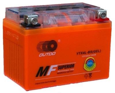 Мото акумулятор Outdo GEL 6СТ-4Ah АзЕ 12 В 50 А EN YTX4L-BS (21243)
