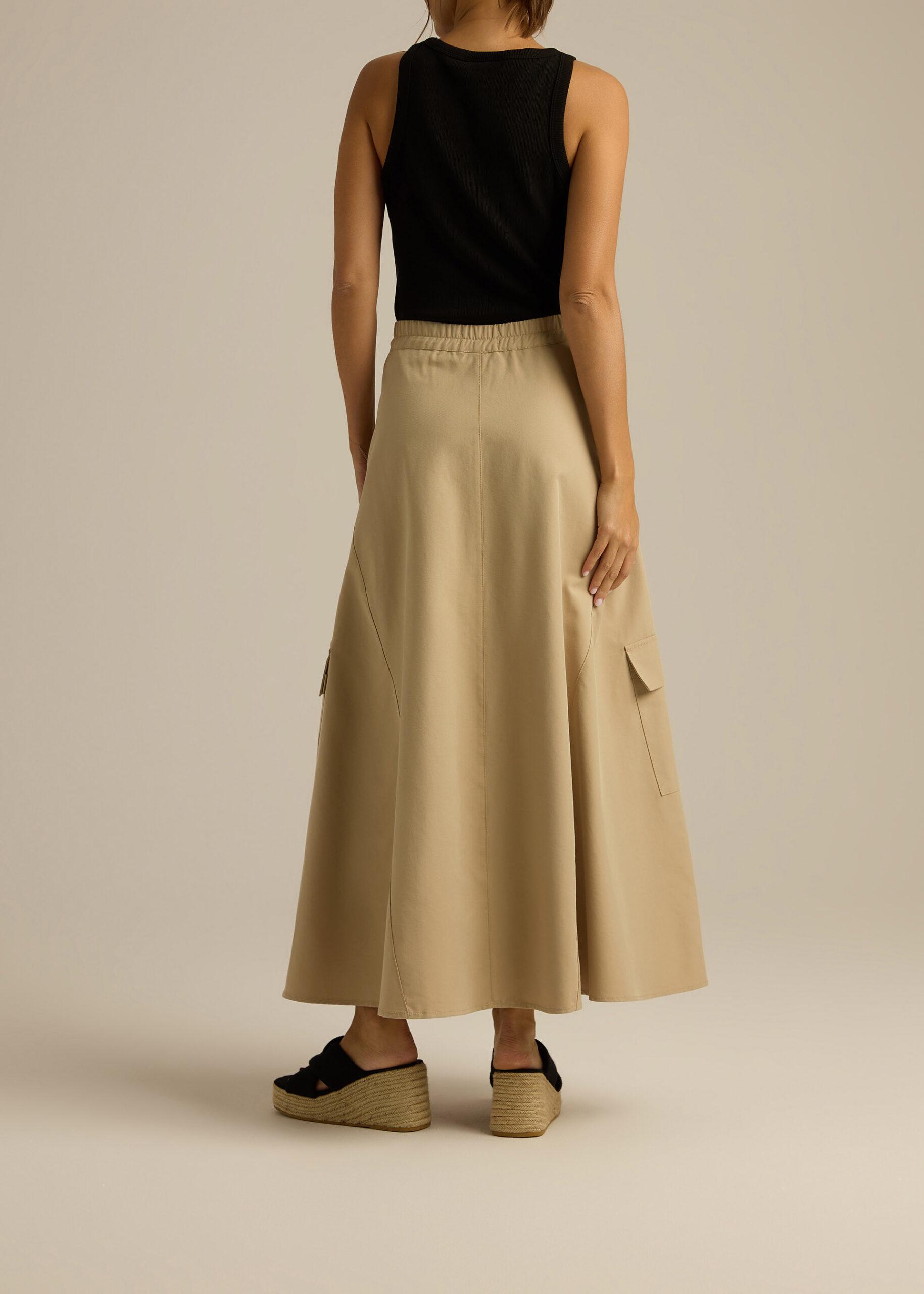 Спідниця жіноча міді Diverse DULIA L Пісочний (5905384144737) - фото 4