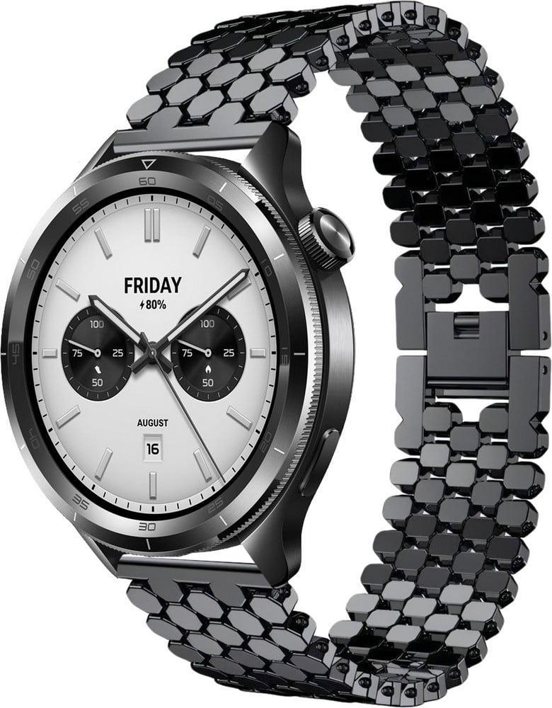 Браслет металлический Scaly для Xiaomi Watch S4 47 мм Black (40581-2B)