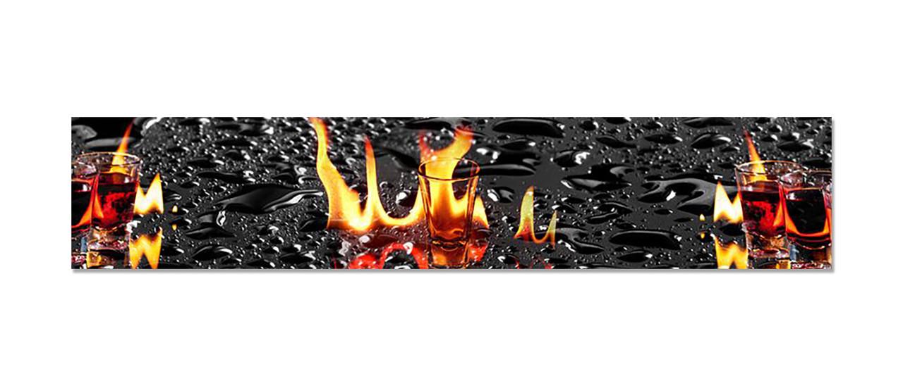 Наклейка виниловая на кухню Zatarga Горящий Виски 600х3000 мм (1294193285)