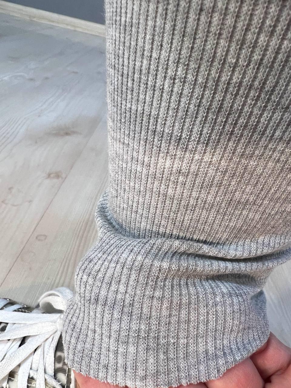 Лосины женские A-N 9608 из хлопка мелкий рубчик широкий пояс с вышивкой OS Серый (1611) - фото 8 Лосины женские A-N 9608 из хлопка мелкий рубчик широкий пояс с вышивкой OS Серый (1611) - фото 8