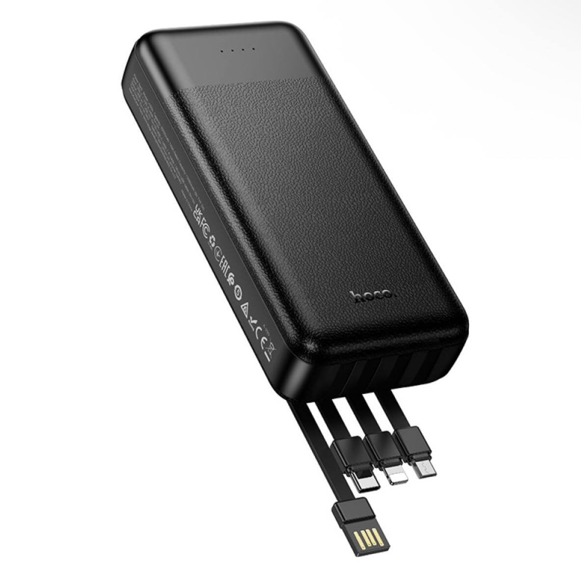 Повербанк Hoco J163A 20000 mAh с кабелями Type-C Lightning Micro USB Черный (RT202) Повербанк Hoco J163A 20000 mAh с кабелями Type-C Lightning Micro USB Черный (RT202)