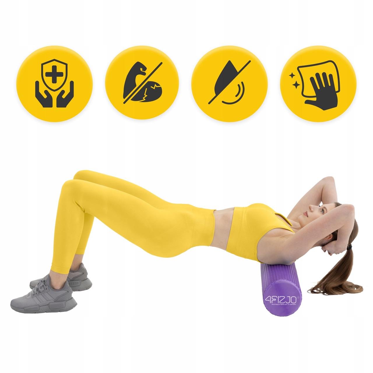 Масажний ролик 4fizjo CARE+ EVA 60x15 см Purple (P-5907739314390) - фото 7 Масажний ролик 4fizjo CARE+ EVA 60x15 см Purple (P-5907739314390) - фото 7