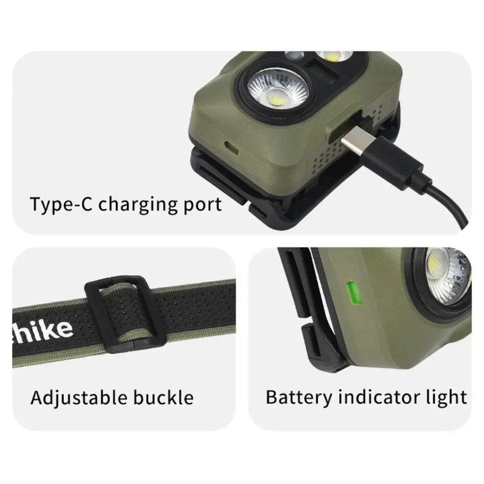 Ліхтар налобний Naturehike CNK2450ZM010 Зелений (6976507665438) - фото 3 Ліхтар налобний Naturehike CNK2450ZM010 Зелений (6976507665438) - фото 3