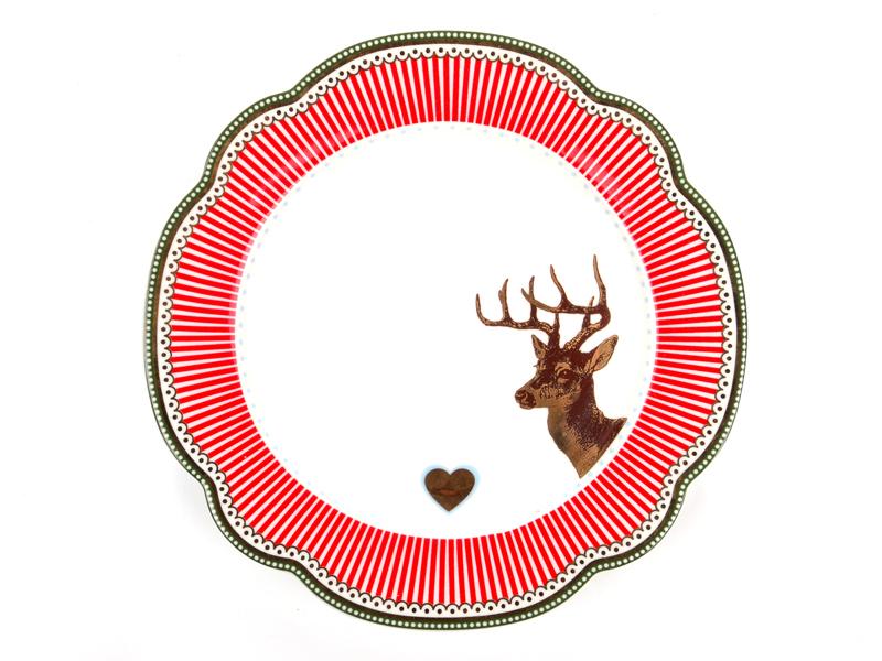 Тарелка фарфоровая Light House Олень 19 см Белый (920-102)
