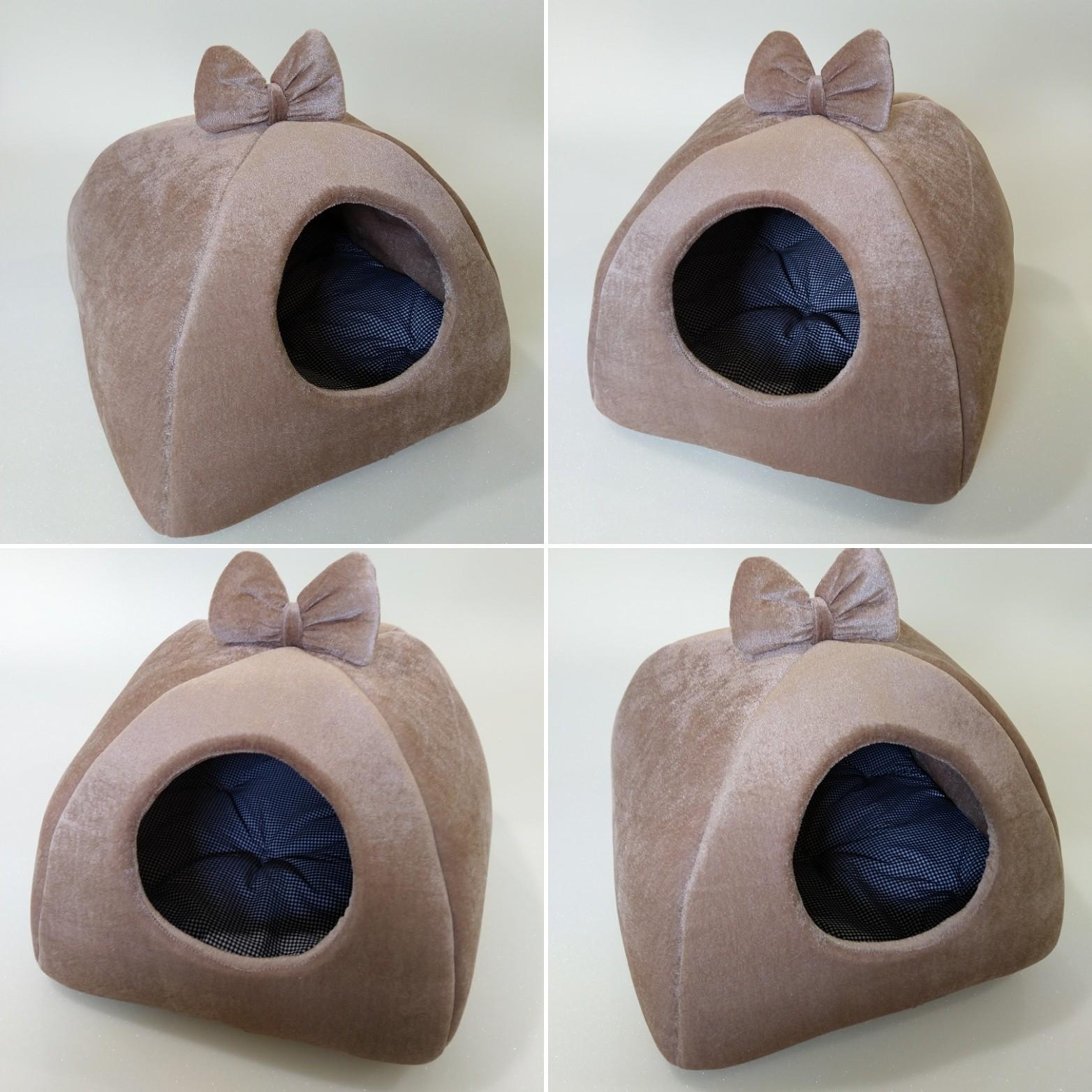 Будиночок-лежак для собак і кішок Luх home з подушкою 40х40х35 см Бежевий (26881498) - фото 2 Будиночок-лежак для собак і кішок Luх home з подушкою 40х40х35 см Бежевий (26881498) - фото 2