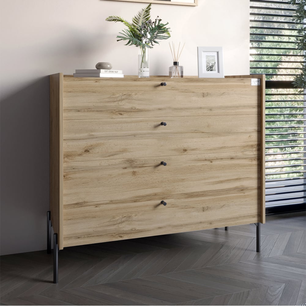 Комод Lion Wood 100x45x90 см Дуб Аппалачи (LION-042977)