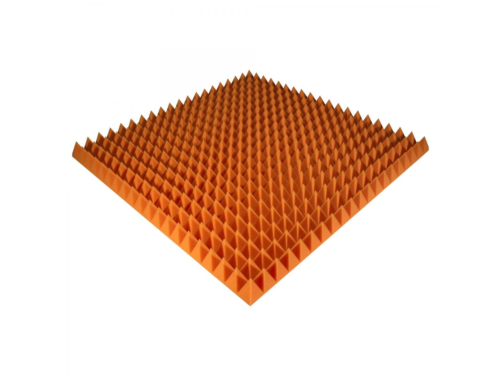 Панель из акустического поролона Ecosound Pyramid Color 70 мм 100x100 см Оранжевый