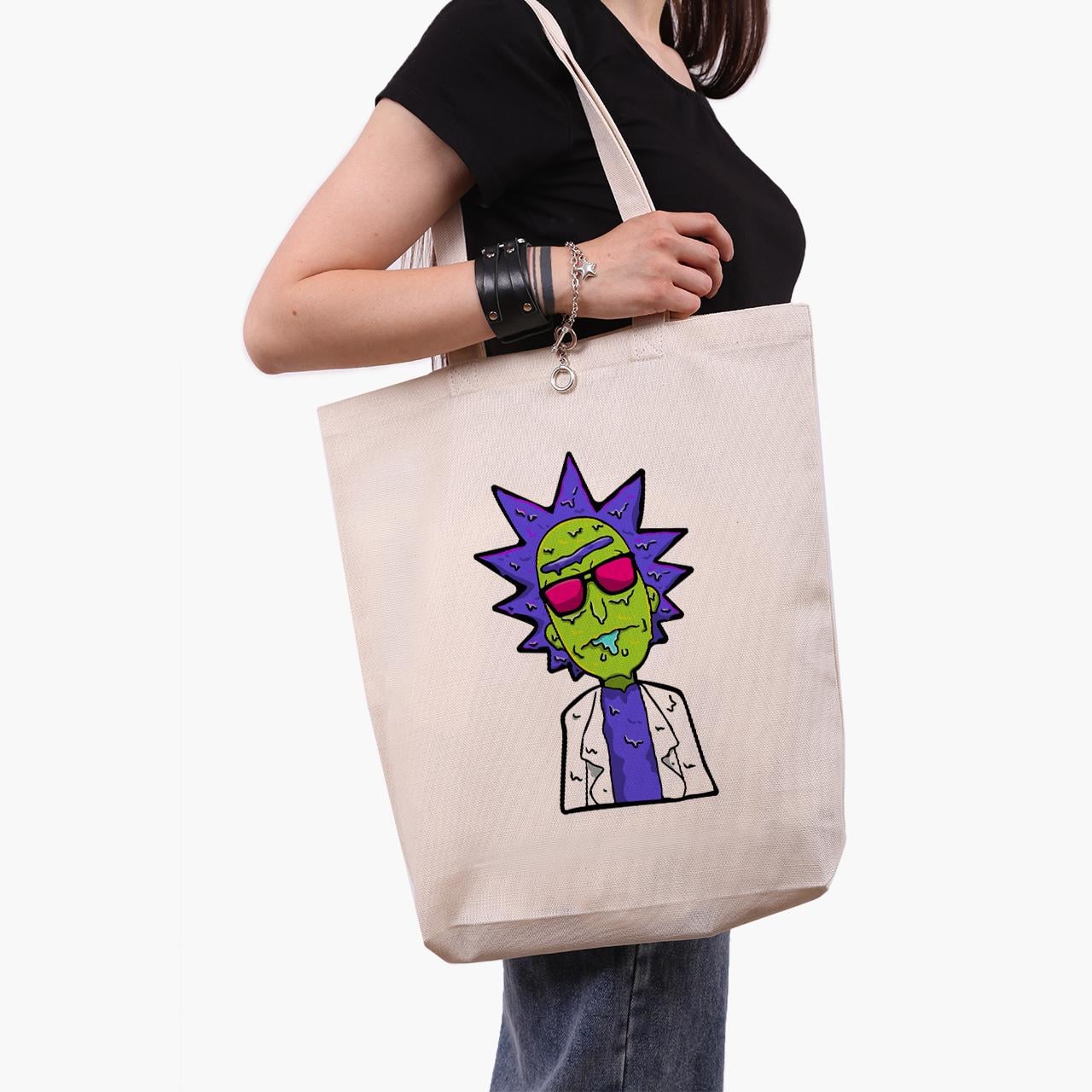 Эко сумка шоппер Rick and Morty 41x39x8 см Бежевый (9227-2934-WTD)