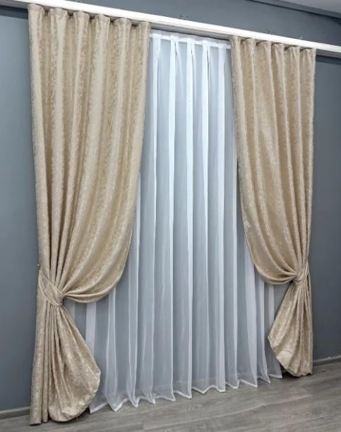 Тканина для штор льон Pavliani VO Айворі (1713ш) - фото 2 Тканина для штор льон Pavliani VO Айворі (1713ш) - фото 2