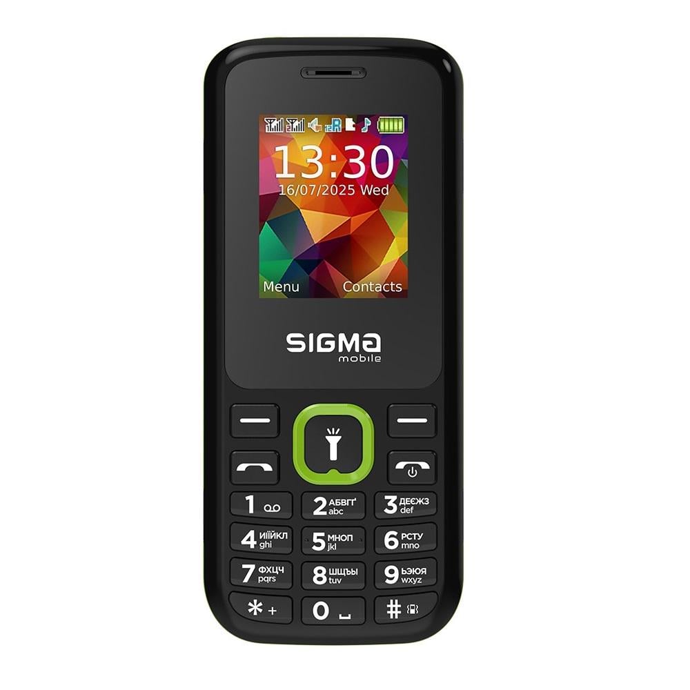 Мобильный телефон Sigma mobile X-style 171 Mini Dual Sim Black/Green (31153146)