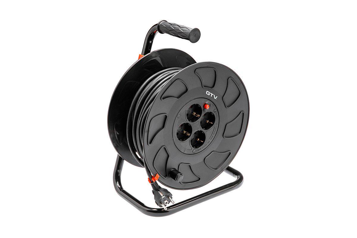 Подовжувач чотиримісний GTV Schuko на котушці 3х1,5 мм2 IP20 30 м (27848314)