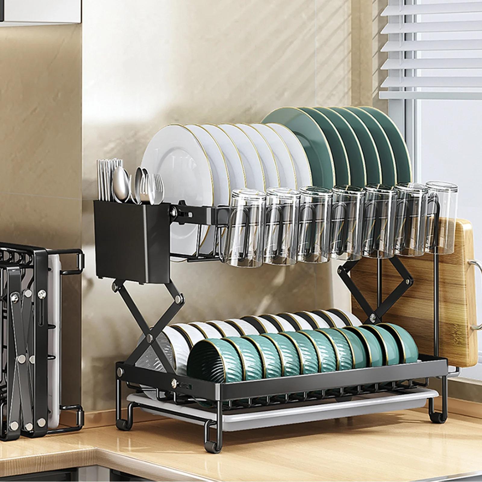 Сушилка для посуды трансформер с регулировкой высоты с поддоном металлическая (SW06) Сушилка для посуды трансформер с регулировкой высоты с поддоном металлическая (SW06)