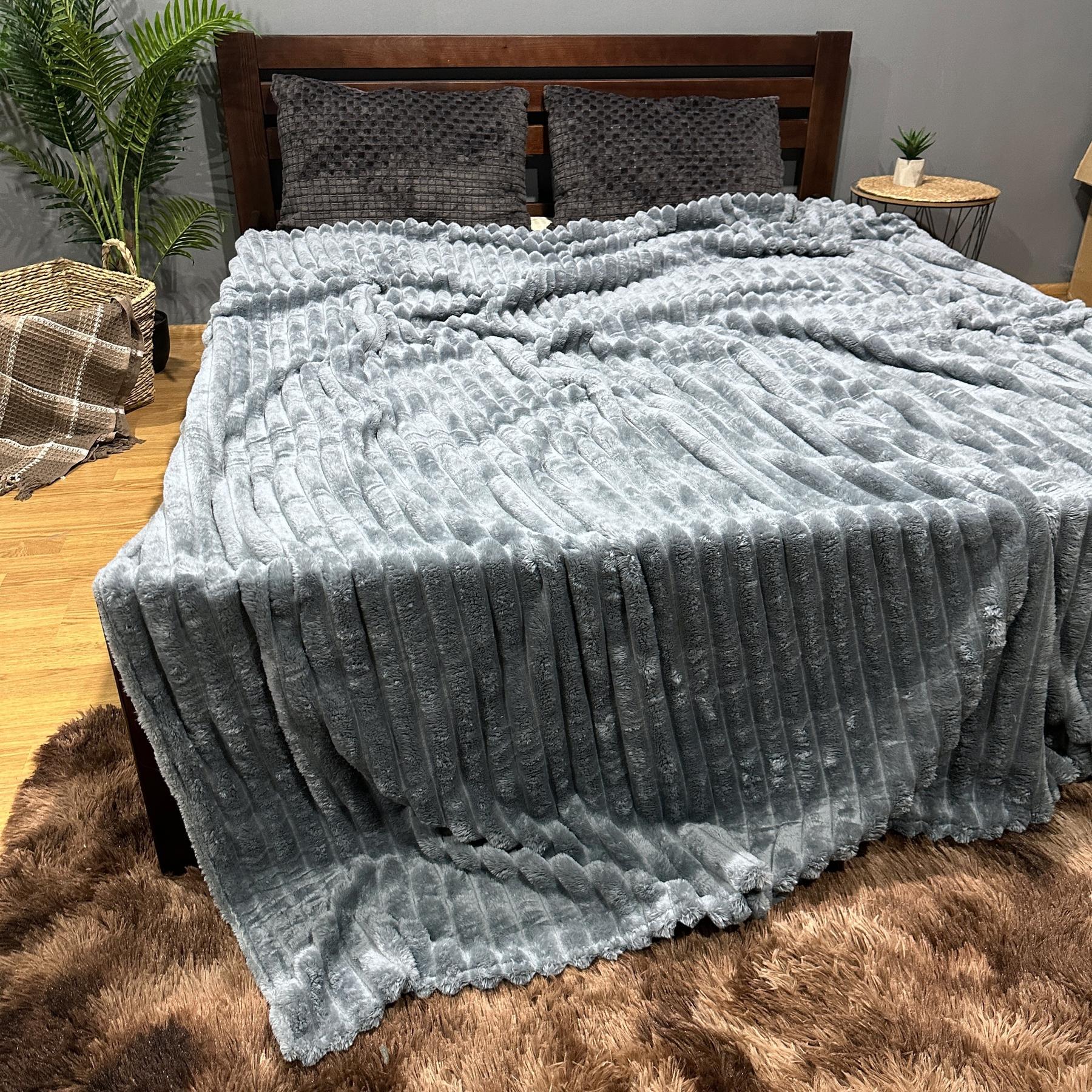 Покривало Королівський шарпей євро 200х220 см Сірий - фото 9 Покривало Королівський шарпей євро 200х220 см Сірий - фото 9