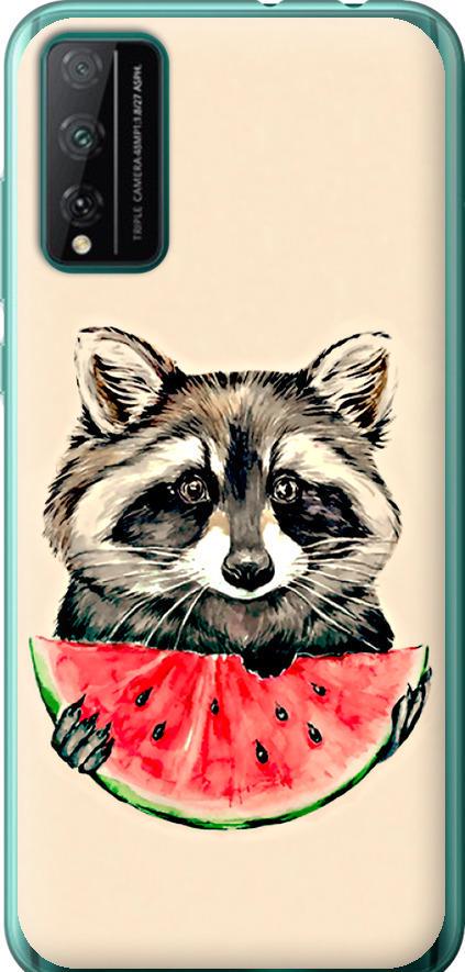 Чохол на Huawei Honor Play 4T Pro Єнотик з кавуном (4605u-1914-42517)