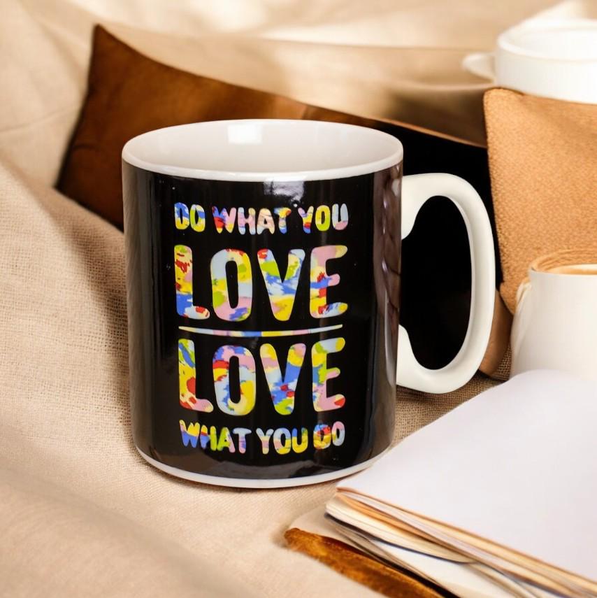 Кружка керамическая "Do what you love" 1 л Черный - фото 6 Кружка керамическая "Do what you love" 1 л Черный - фото 6