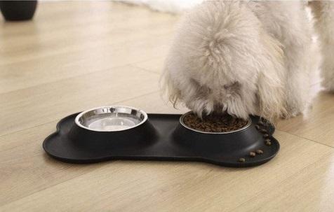Миска для корму та води подвійна з нержавіючої сталі для котів та собак антиковзка - фото 9 Миска для корму та води подвійна з нержавіючої сталі для котів та собак антиковзка - фото 9