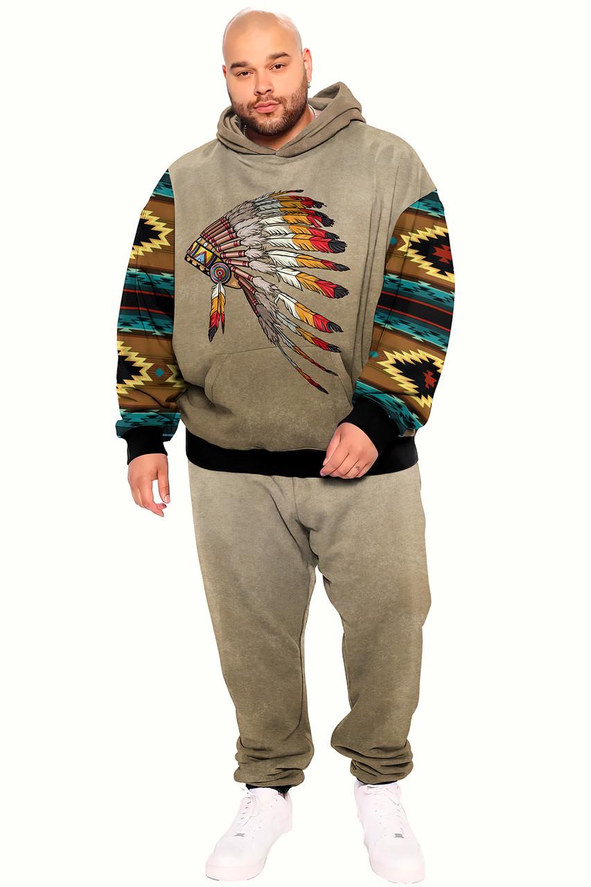 Спортивний костюм чоловічий Вождь 4XL Коричневий (10112)