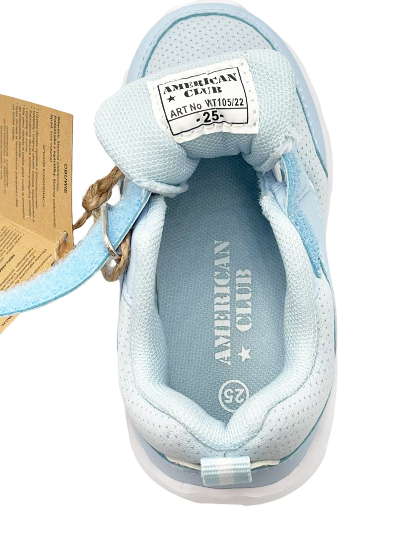 Кросівки для дівчаток American Club 105222/26 р. 26 Блакитний - фото 4 Кросівки для дівчаток American Club 105222/26 р. 26 Блакитний - фото 4