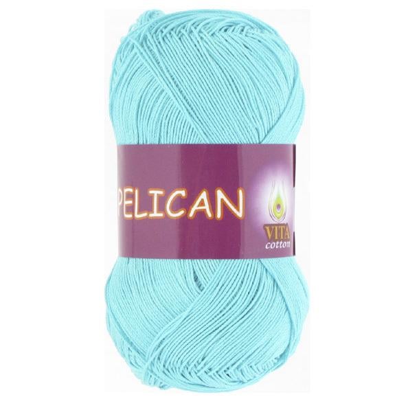 Пряжа Vita Cotton Pelican 3999 светлая бирюза (3318)