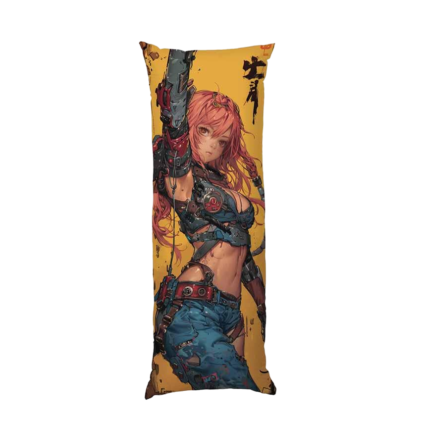 Подушка дакимакура Аnime A girl with pink hair габардин 70х30 см (113791)