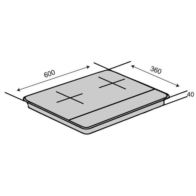 Настільна плита Ventolux TI 2 TC (6019) - фото 4 Настільна плита Ventolux TI 2 TC (6019) - фото 4