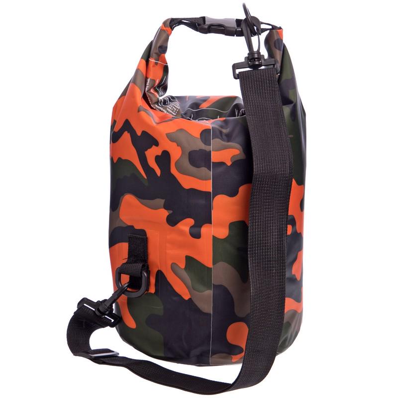 Водонепроникний гермомішок SP-Sport Waterproof Bag TY-6878-5 5 л Мілітарі/Оранж (NA001448) - фото 2