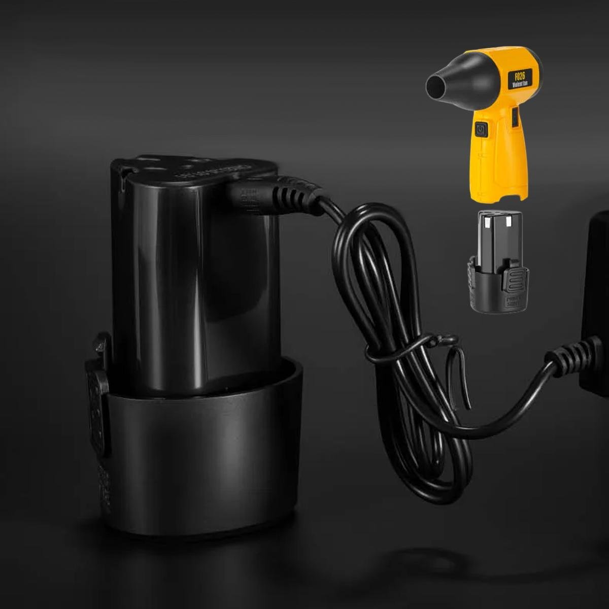 Повітродув Violent Fan F026 5400 mAh DC12V Yellow/Black (110620) - фото 8