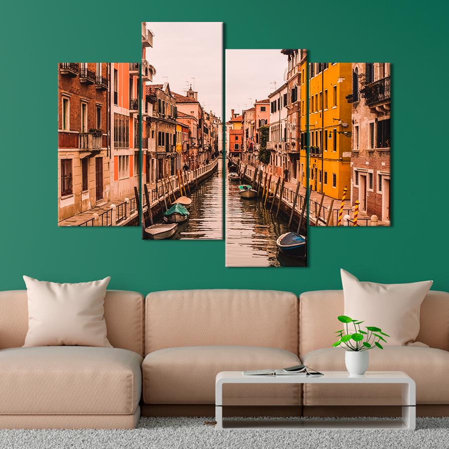 Картина город Великолепный вид на канал Венеции 149x106 см (A865-4)