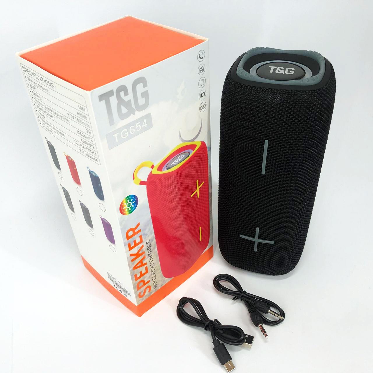 Колонка портативна TG654 8W з підсвічуванням Чорний - фото 5 Колонка портативна TG654 8W з підсвічуванням Чорний - фото 5