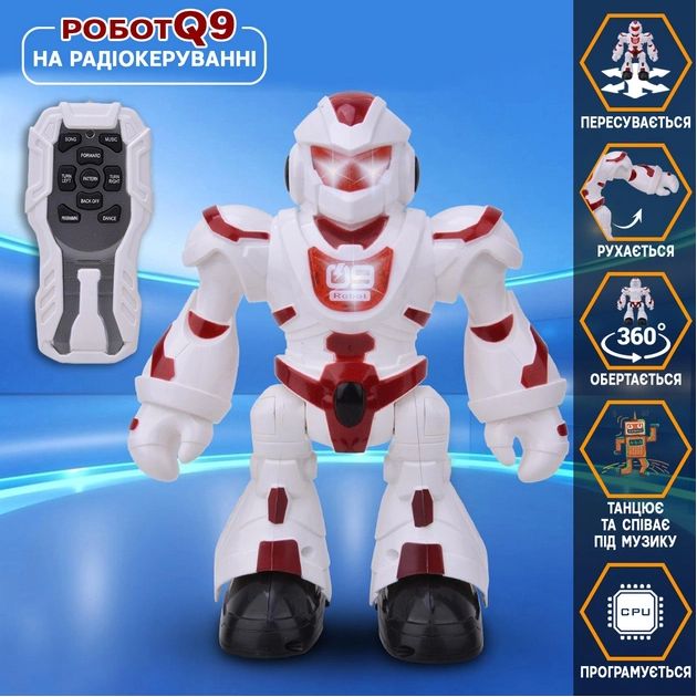 Радиоуправляемый робот Robot-Q9 360° с подсветкой и музыкой (606-3) - фото 5