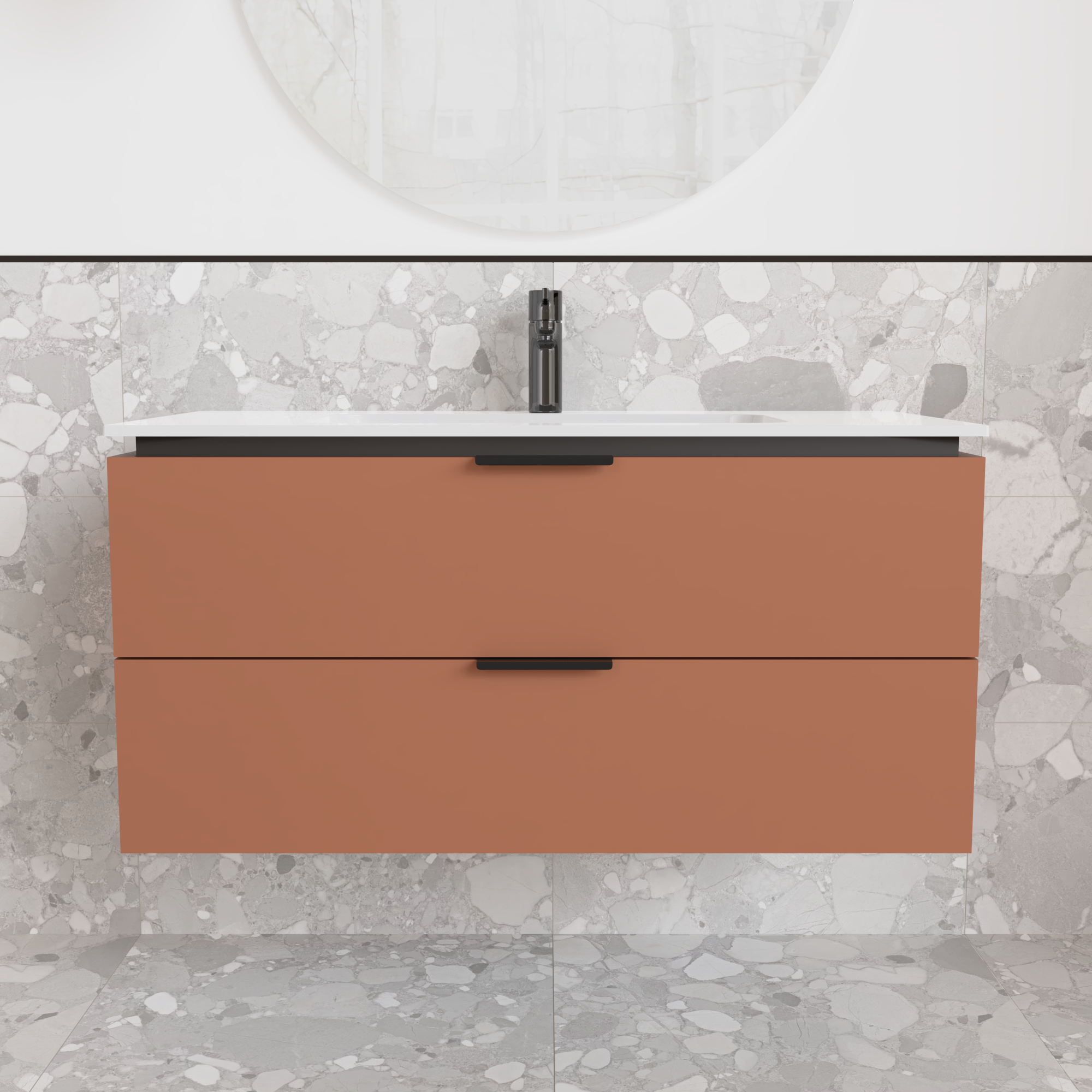 Тумба подвесная с раковиной MVK Vostok Icon 100 В2 1000х450х530 мм Сахара (p2100skh)