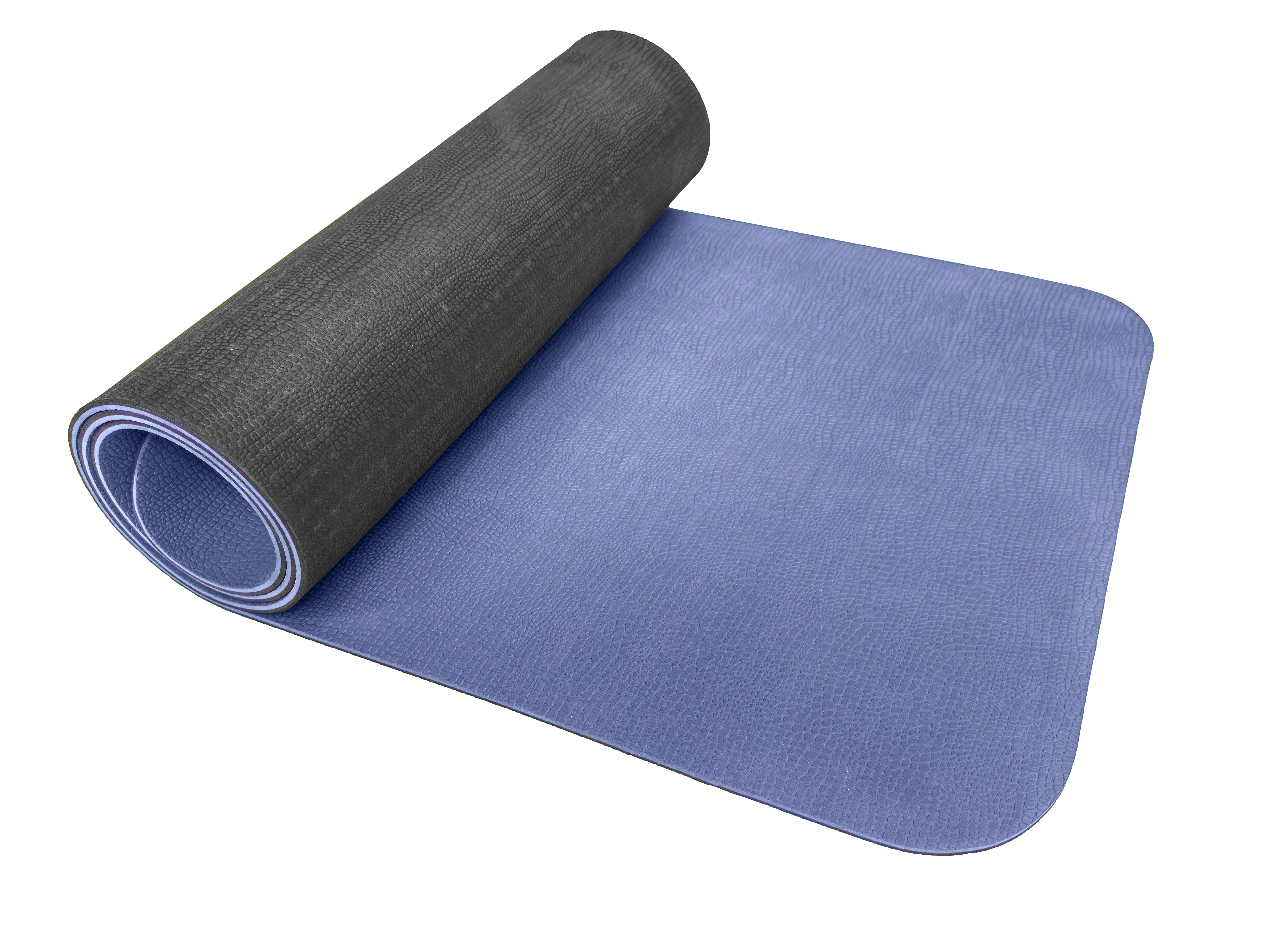 Коврик для фитнеса и йоги SlimFit 1800х600х5 мм Черный/Темно-синий (180060056)