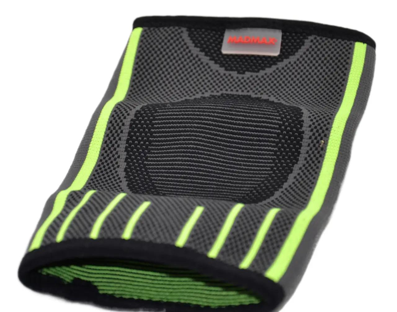 Налокітник компресійний MadMax MFA-283 3D Compressive elbow support Dark grey/Neon green L (62-68-MFA-283_L) - фото 5