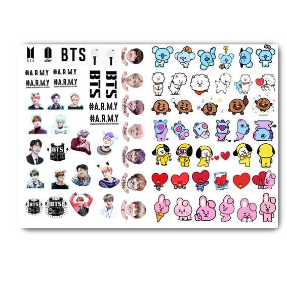 Стикеры наклейки BTS ARMY А3 лист (stik_005)