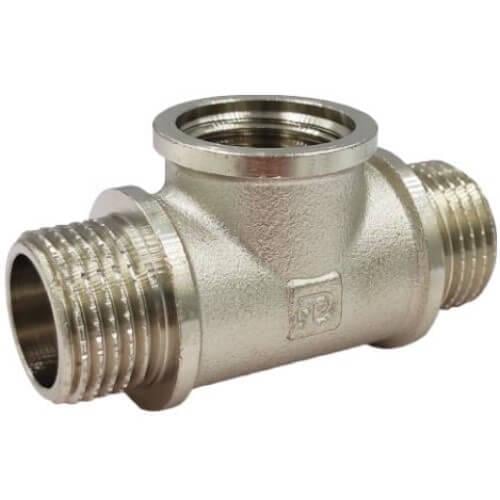 Тройник FADO Srl FITT NICKEL 1/2" РЗ-РВ-РЗ латунь (T51)