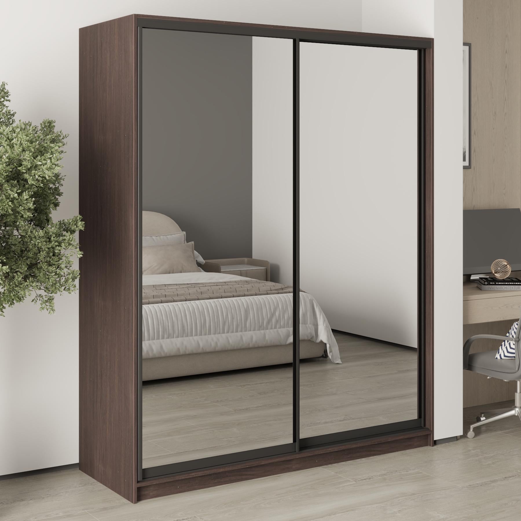 Шкаф-купе двухдверный MebelStar Стандарт BG 2 зеркала 170x60x210 см Дуб ристрето (MBS-11270) Шкаф-купе двухдверный MebelStar Стандарт BG 2 зеркала 170x60x210 см Дуб ристрето (MBS-11270)