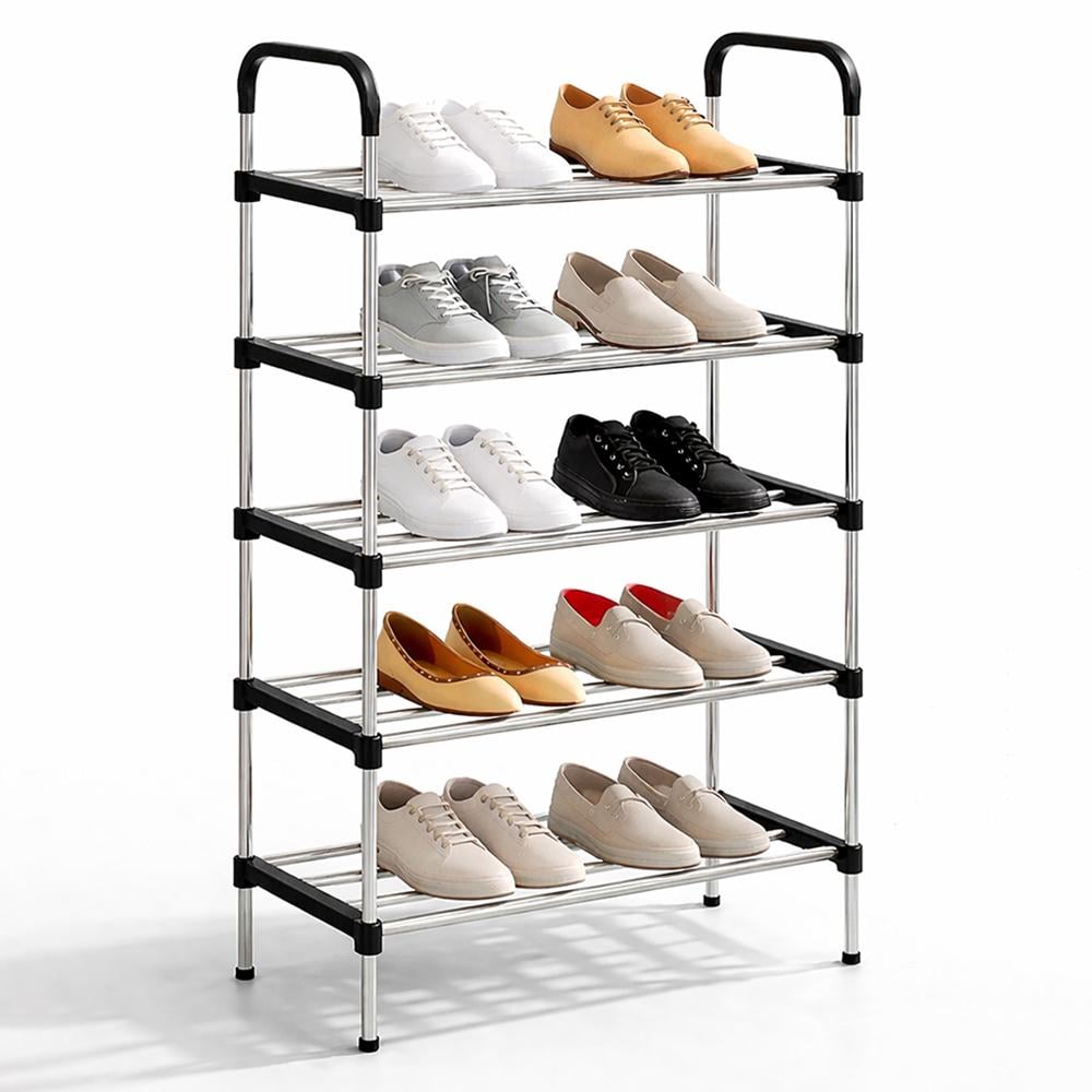 Полка для обуви 5 ярусов напольная металлическая 54x28x105 см
