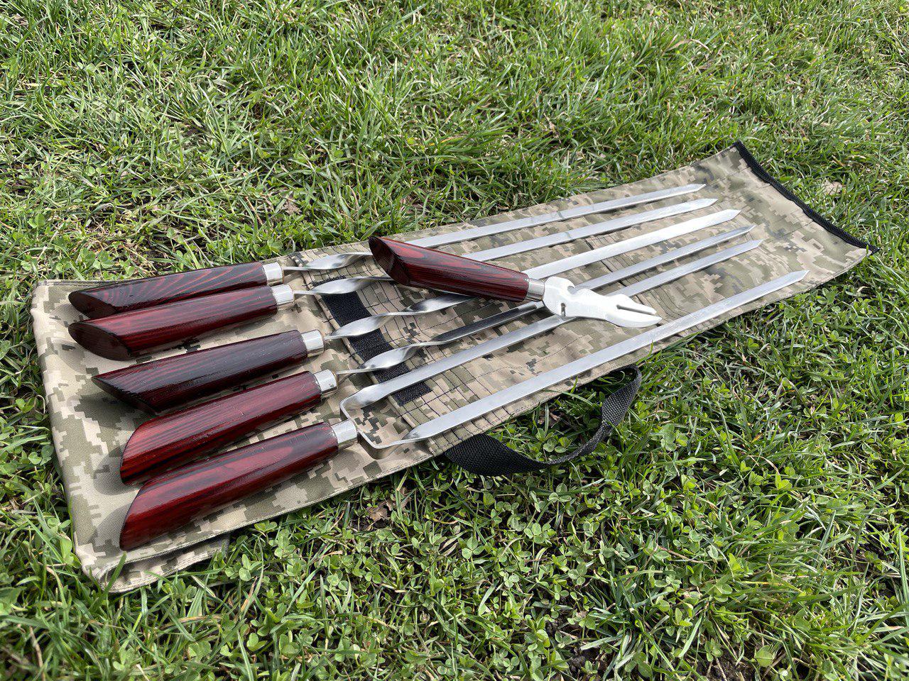 Набор шампуров RED Mix 8 в чехле ручной работы